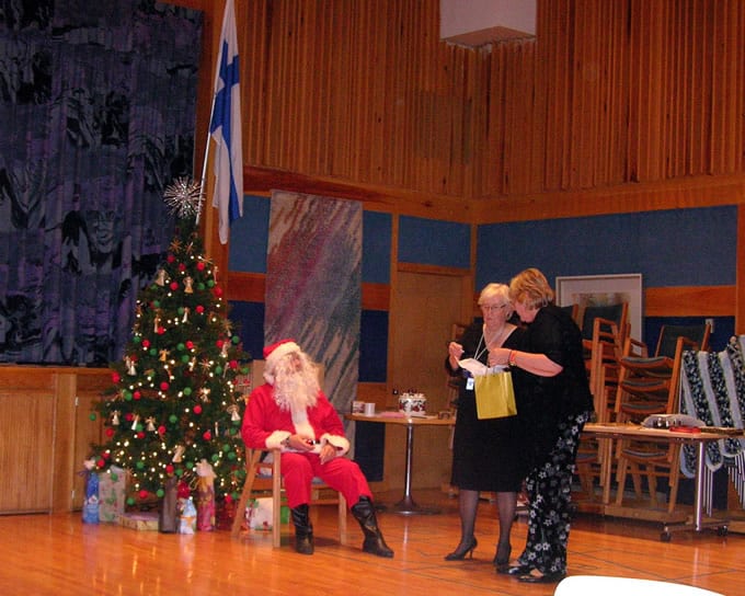 With Greetings and Gifts Santa Came to Toronto Suomi Lions Club's Annual Christmas Charity Ball on November 25th, 2013!