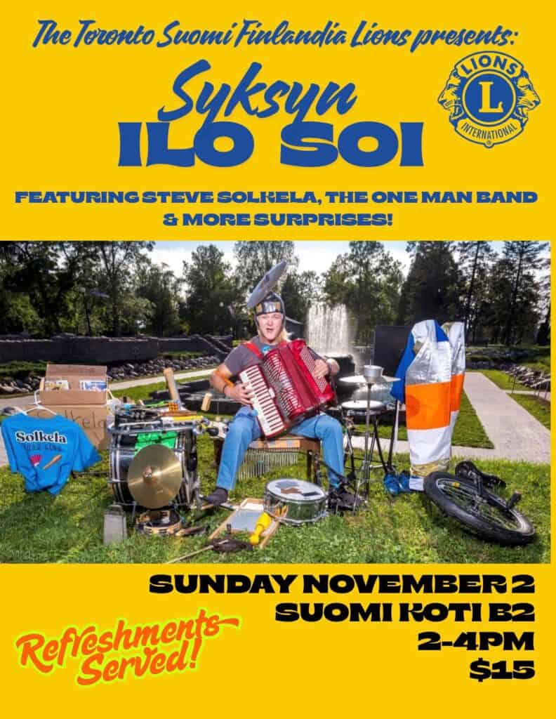 Nov 2nd 2025 TSF Lions Club Event featuring Steve Solkela